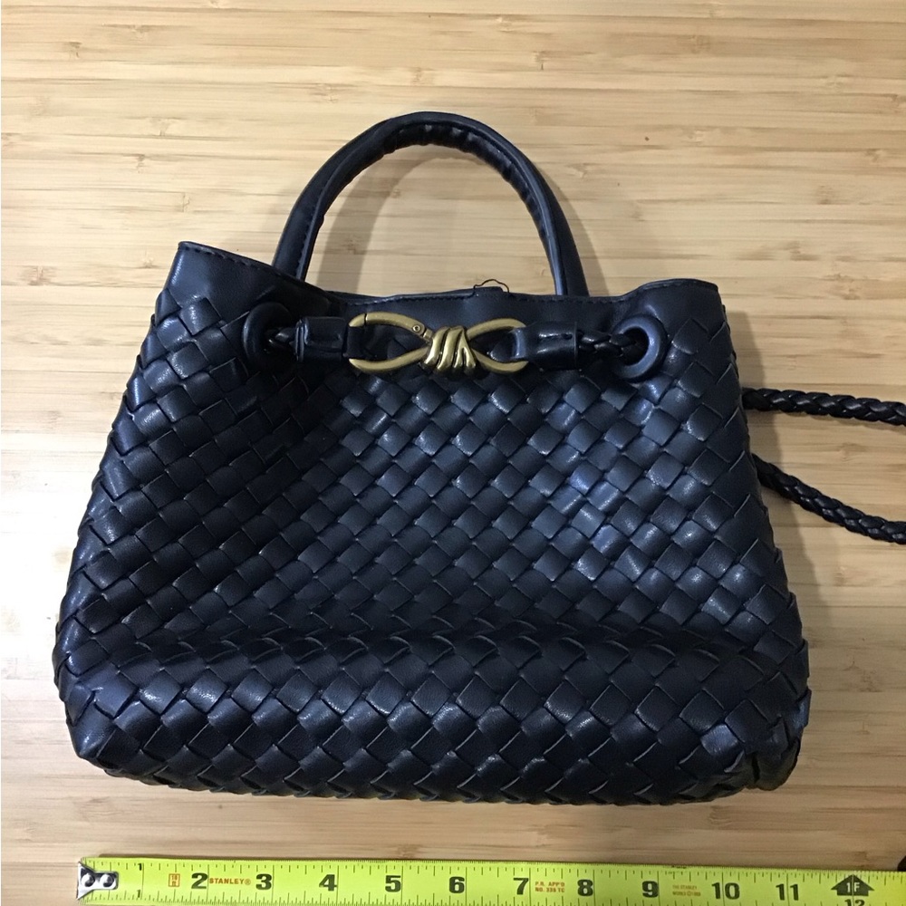 Woven Braided Faux Leather Shoulder Crossbody Strap